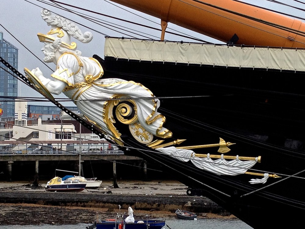 The figure head of HMS Warrior