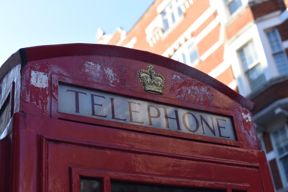 K6 telephone boxes by The Strand by Sue Lowry