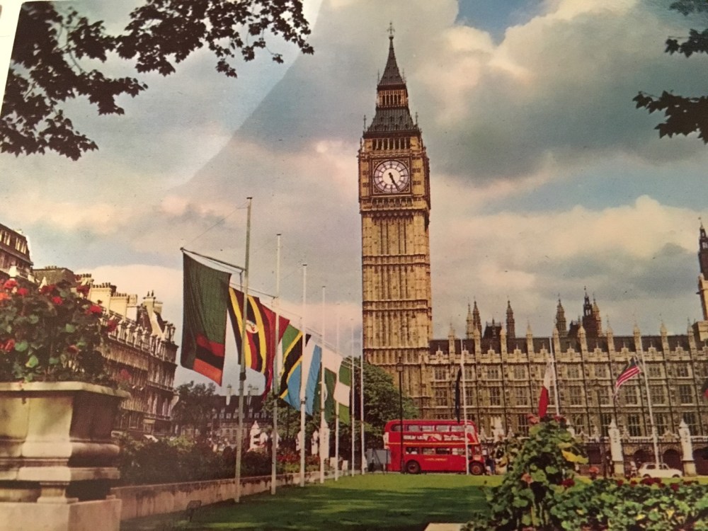 Big Ben and Westminster courtesy of the London Bridge Hotel Postcard Archive