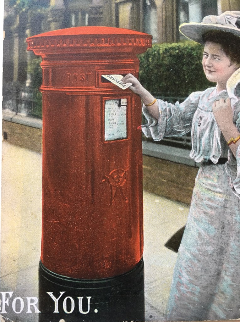 Popular postcard showing the Pillar Box